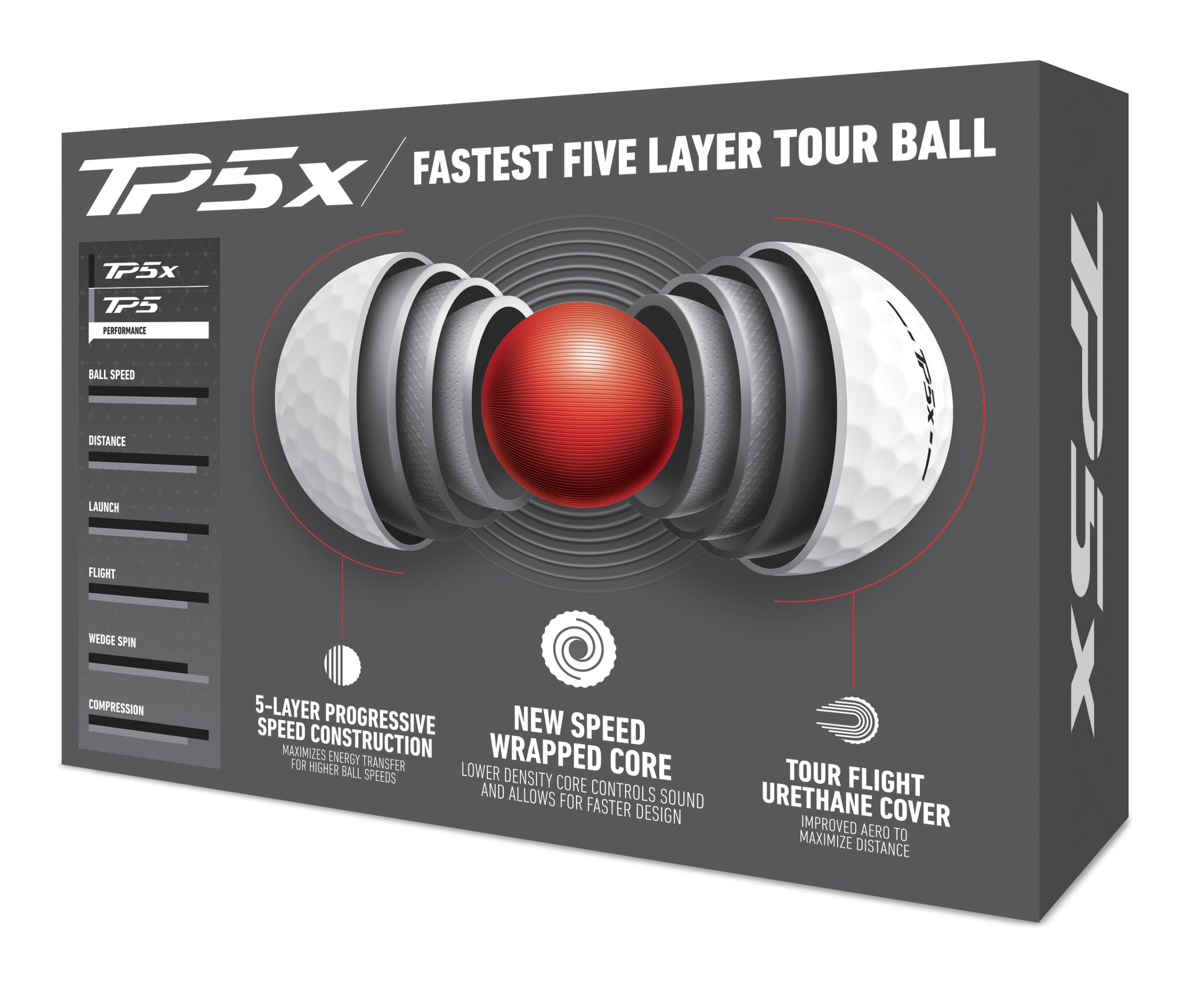 TaylorMade TP5X Golf Balls - Dozen