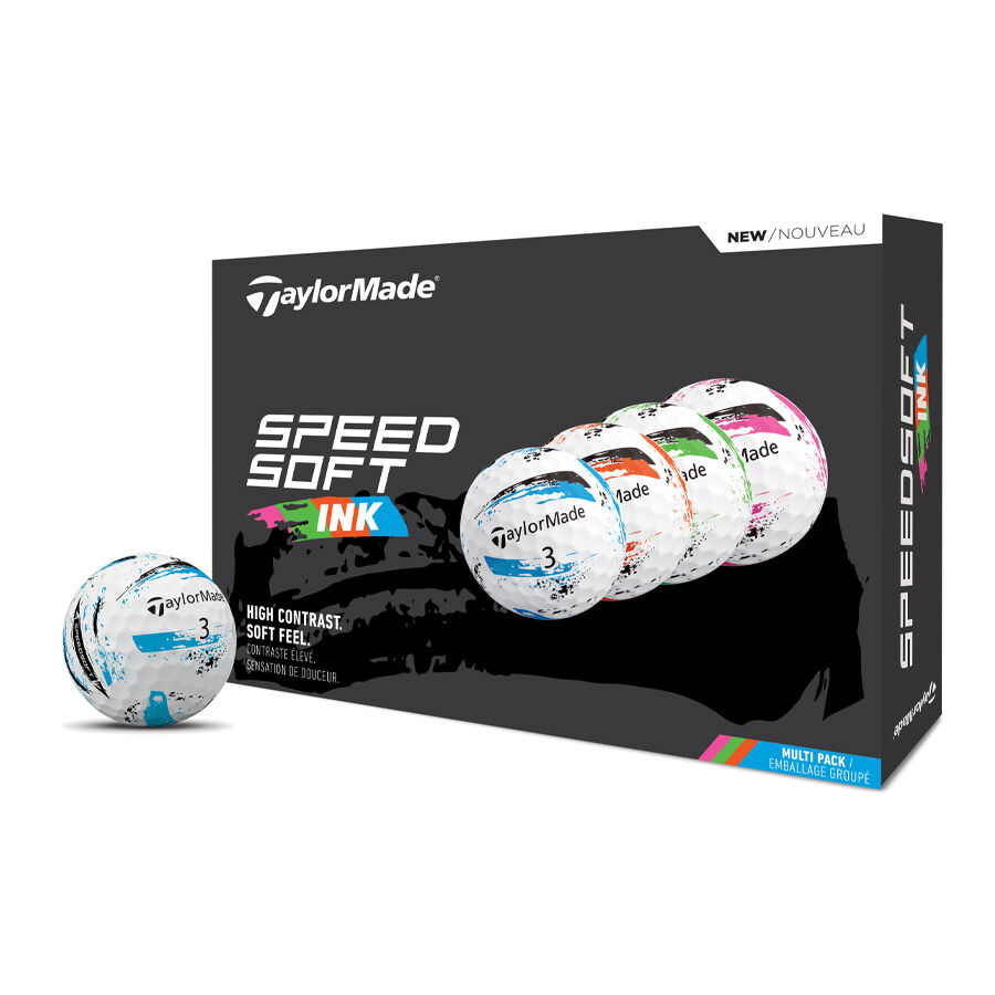 TaylorMade SpeedSoft Ink Multi-Pack Golf Balls - Dozen