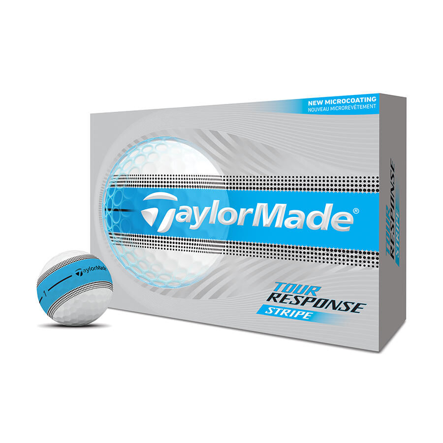 TaylorMade Tour Response Stripe Blue Golf Balls - Dozen