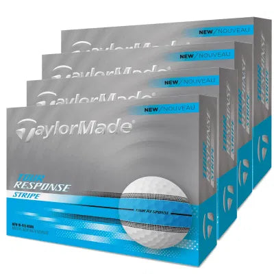 TaylorMade Tour Response Stripe Neon Blue Golf Balls - Dozen