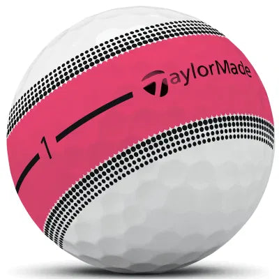 TaylorMade Tour Response Stripe Pink Golf Balls - Dozen