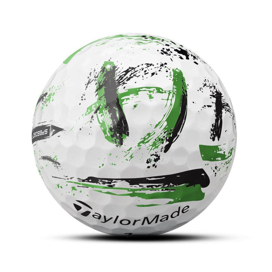 TaylorMade SpeedSoft Ink Green Golf Balls - Dozen