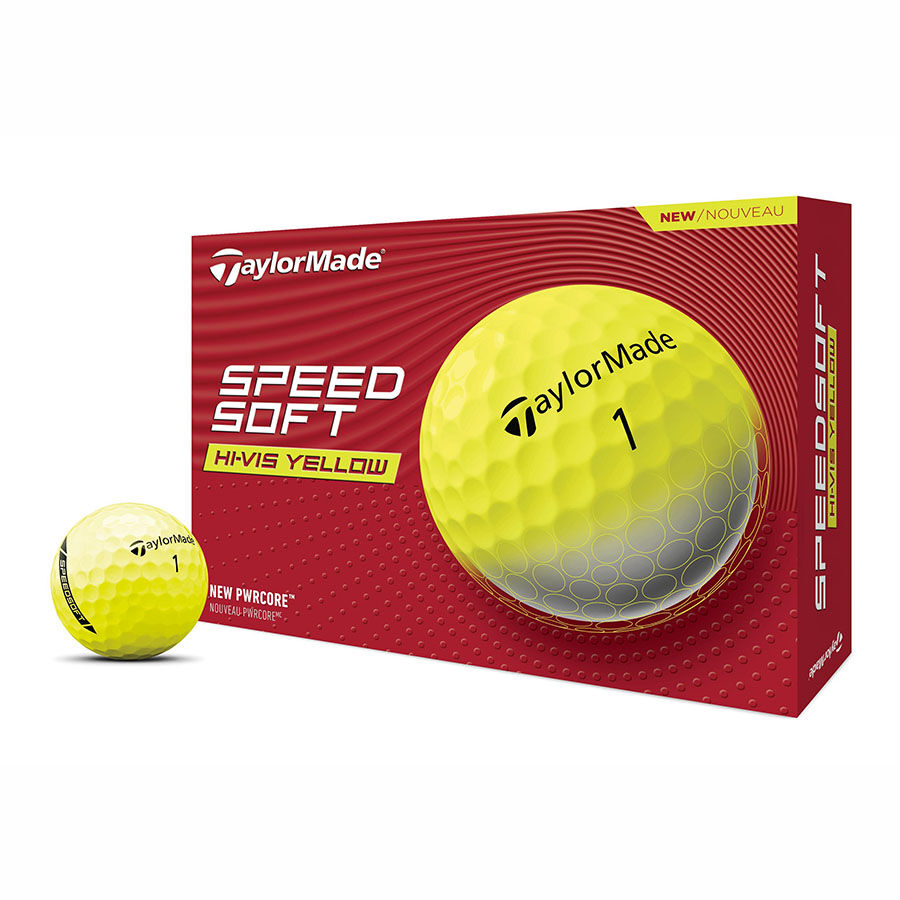 TaylorMade SpeedSoft Yellow Golf Balls - Dozen