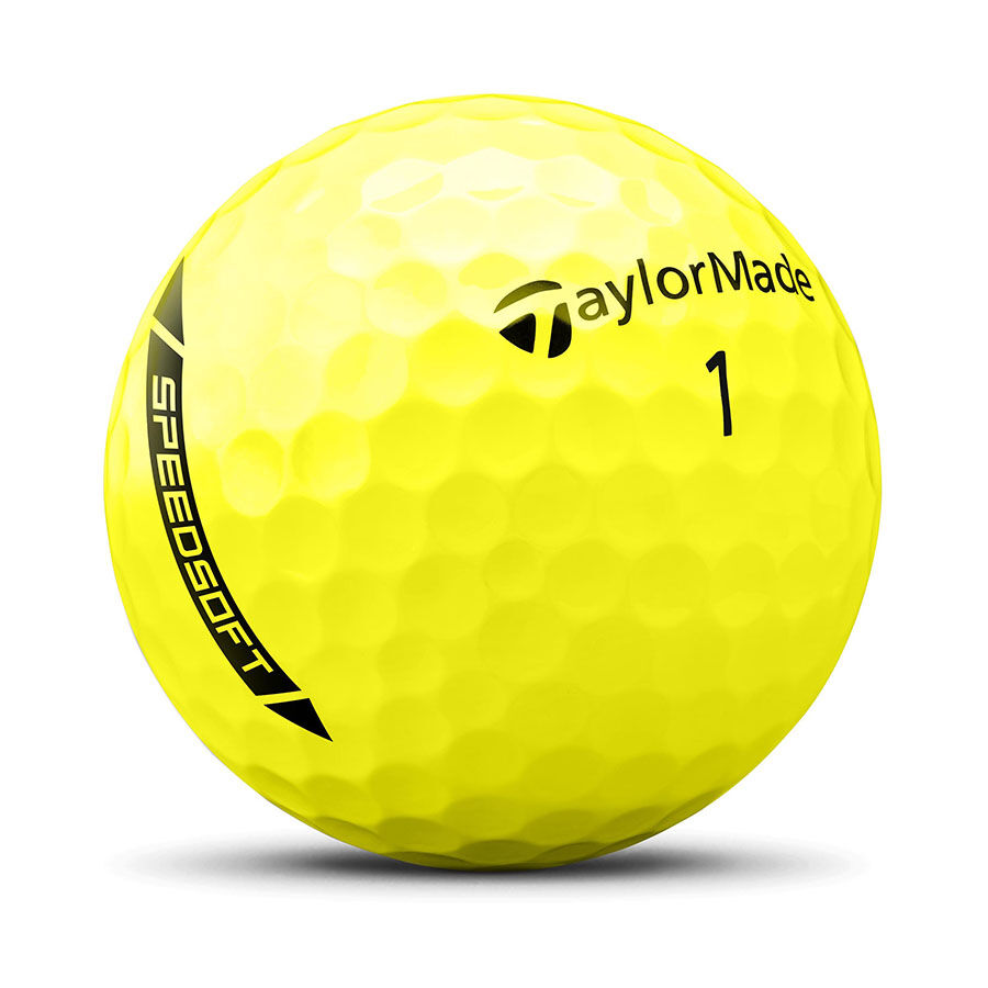 TaylorMade SpeedSoft Yellow Golf Balls - Dozen