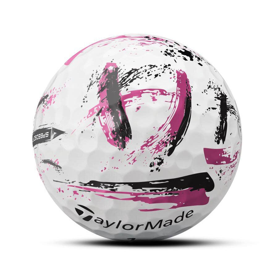 TaylorMade SpeedSoft Ink Pink Golf Balls - Dozen