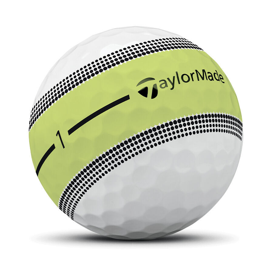 TaylorMade Tour Response Stripe Neon Yellow Golf Balls - Dozen