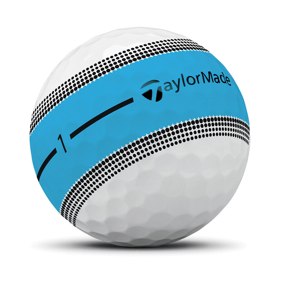 TaylorMade Tour Response Stripe Neon Blue Golf Balls - Dozen