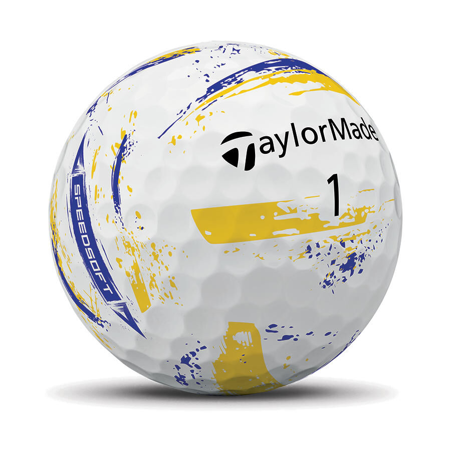 TaylorMade SpeedSoft Yellow Ink Golf Balls - Dozen