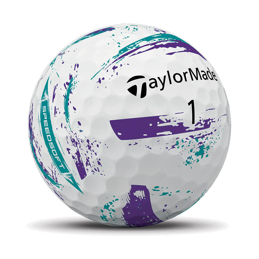 TaylorMade SpeedSoft Purple Ink Golf Balls - Dozen