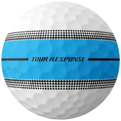 TaylorMade Tour Response Stripe Neon Blue Golf Balls - Dozen