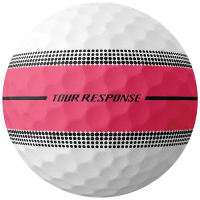 TaylorMade Tour Response Stripe Pink Golf Balls - Dozen