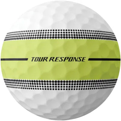 TaylorMade Tour Response Stripe Neon Yellow Golf Balls - Dozen