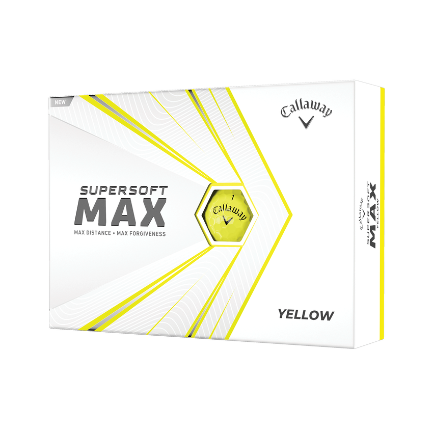 Callaway Supersoft MAX Yellow Balls - Dozen